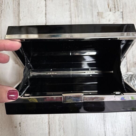 Rachel Zoe Box Of Style Acrylic Purse Square Party Cocktail Dressy Glossy NEW - Picture 7 of 8